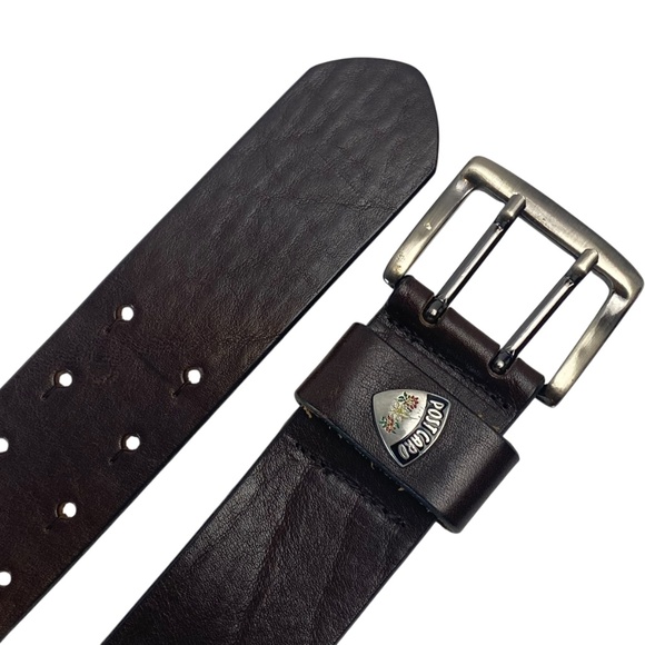POST CARD  Brown Casual Leather wide belt Size 38 (PLEASE REVIEW MEASUREMENTS) - Picture 5 of 7